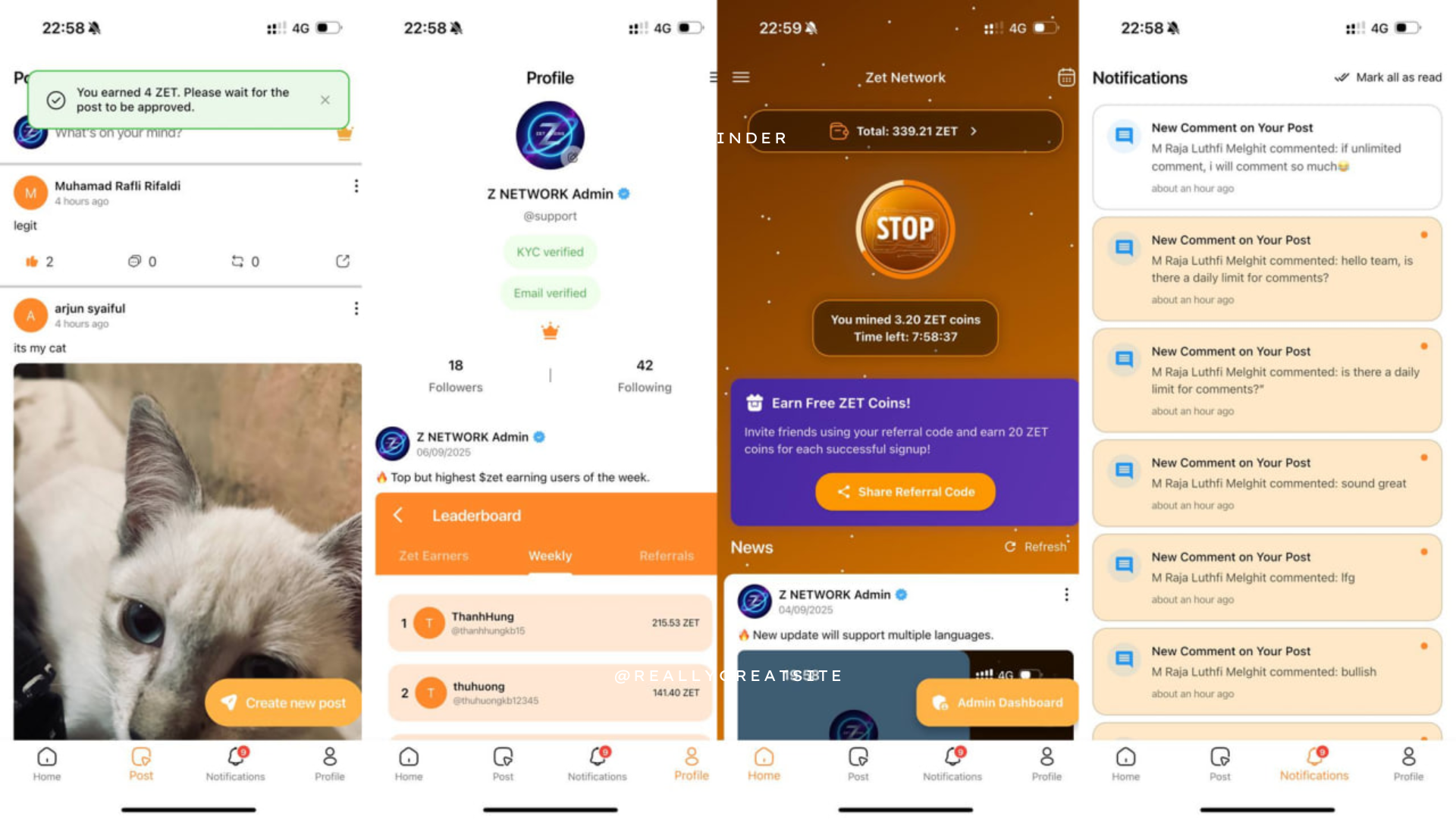 ZET Network App Screenshot
